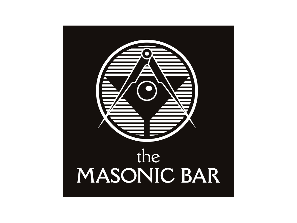 Masonic Bar logo design mono variant