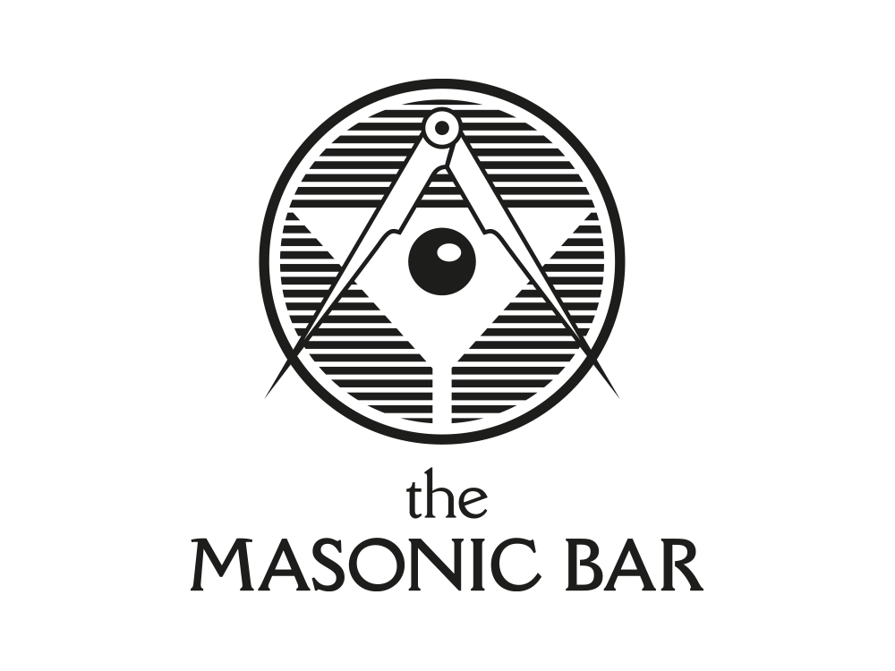 Masonic Bar logo design mono variant